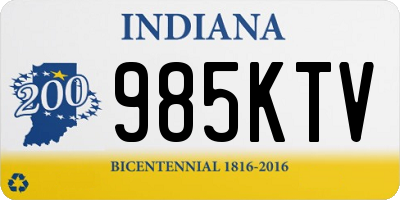 IN license plate 985KTV