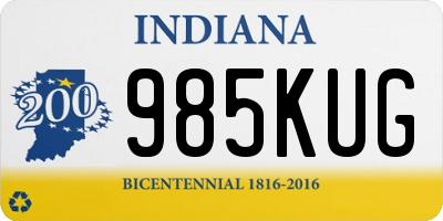 IN license plate 985KUG