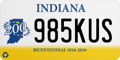 IN license plate 985KUS