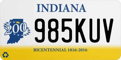 IN license plate 985KUV