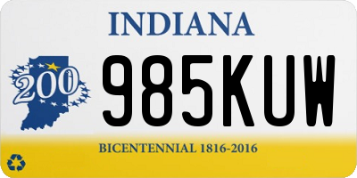 IN license plate 985KUW