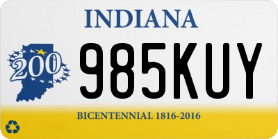 IN license plate 985KUY