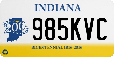 IN license plate 985KVC