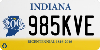 IN license plate 985KVE