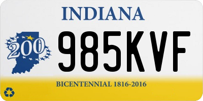 IN license plate 985KVF