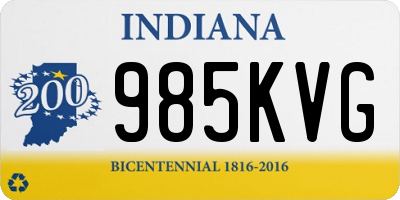 IN license plate 985KVG