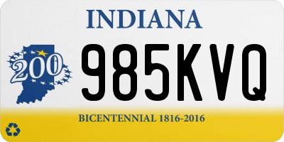 IN license plate 985KVQ