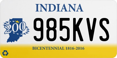 IN license plate 985KVS