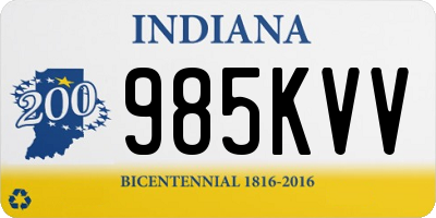 IN license plate 985KVV