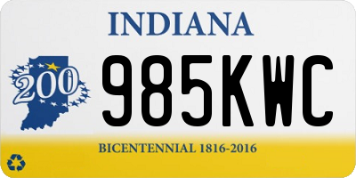 IN license plate 985KWC