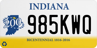 IN license plate 985KWQ