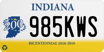 IN license plate 985KWS