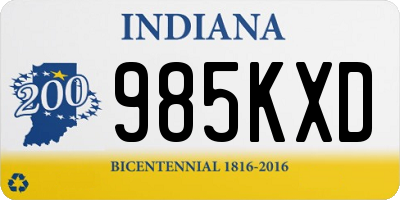 IN license plate 985KXD