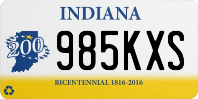 IN license plate 985KXS