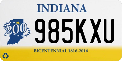 IN license plate 985KXU