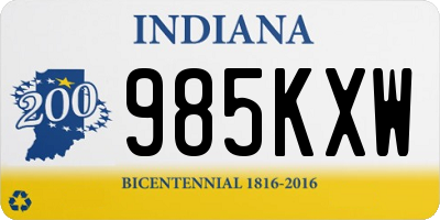 IN license plate 985KXW