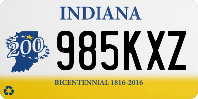 IN license plate 985KXZ