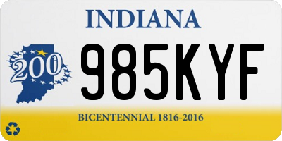 IN license plate 985KYF