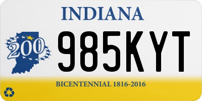 IN license plate 985KYT