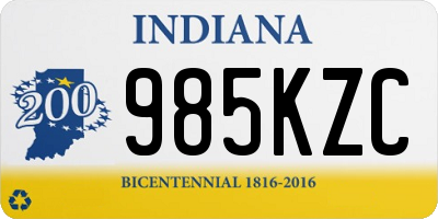 IN license plate 985KZC