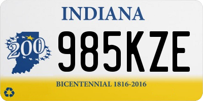 IN license plate 985KZE