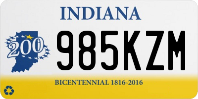 IN license plate 985KZM