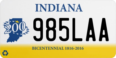 IN license plate 985LAA