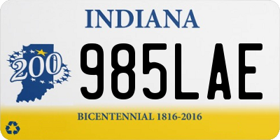 IN license plate 985LAE