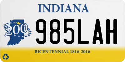 IN license plate 985LAH