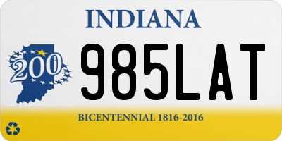 IN license plate 985LAT