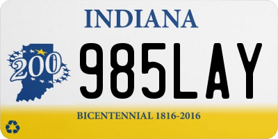 IN license plate 985LAY