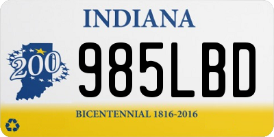 IN license plate 985LBD