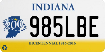 IN license plate 985LBE