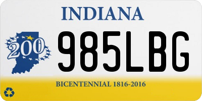 IN license plate 985LBG