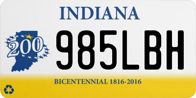 IN license plate 985LBH