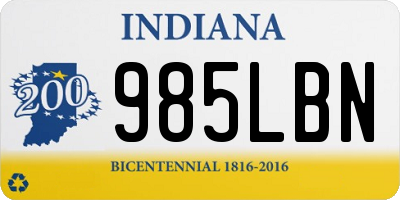 IN license plate 985LBN