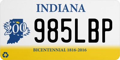 IN license plate 985LBP