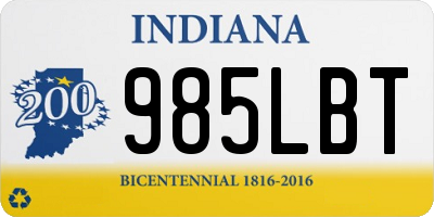 IN license plate 985LBT
