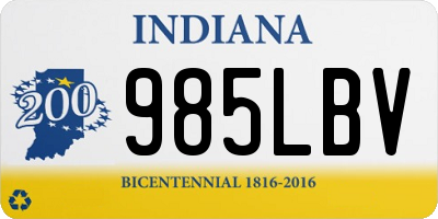 IN license plate 985LBV