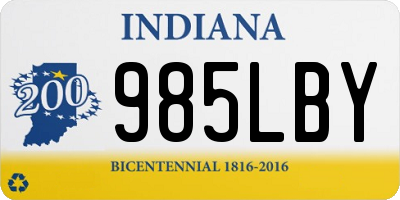 IN license plate 985LBY