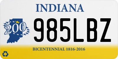 IN license plate 985LBZ