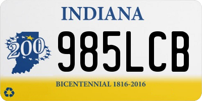 IN license plate 985LCB