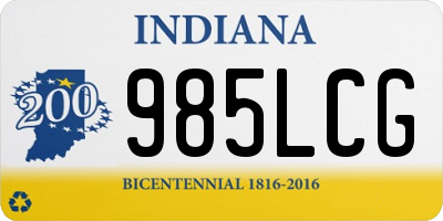 IN license plate 985LCG