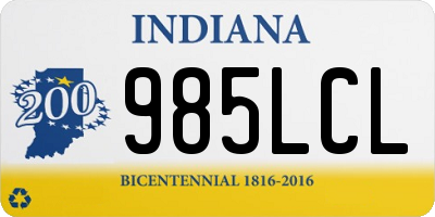 IN license plate 985LCL