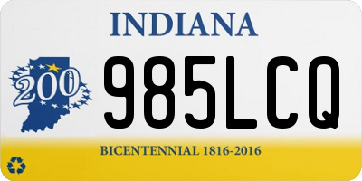 IN license plate 985LCQ