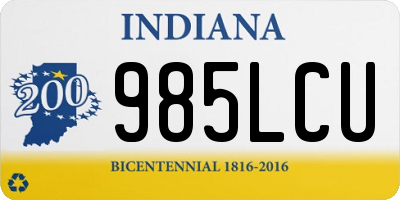 IN license plate 985LCU