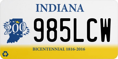 IN license plate 985LCW