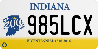 IN license plate 985LCX