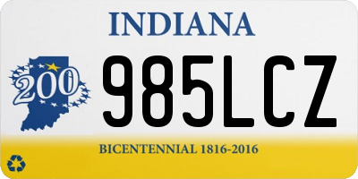 IN license plate 985LCZ