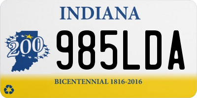 IN license plate 985LDA